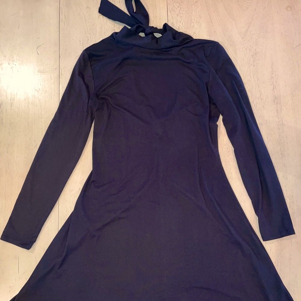 Simple Black Dress with Tie in Back